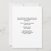 Blauwe Medische School Foto Afstudeerfeest Kaart (Achterkant)