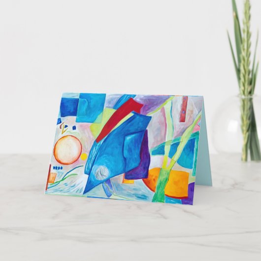 Blauwe meditatie voor het Jaar Feestdagen Kaart (Voorkant)