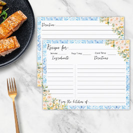 Blauwe Mediterraanse Tegels Bloemen Citroen Recept
