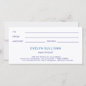 Blauwe mediterraanse tegels kader cadeaubon (Achterkant)