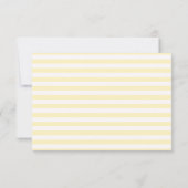 Blauwe Mediterrane Bow Citrus Stripe Wedding RSVP Kaartje (Achterkant)