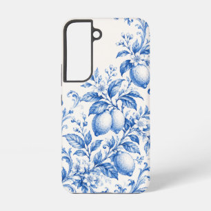 Blauwe Mediterrane Citroen Toile Hoestelkast Samsung Galaxy Hoesje