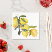 Blauwe Mediterrane Tegel & Citrus bruiloft servett Servet (Insitu)