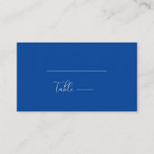 Blauwe mediterrane Tegel en Citrus bruiloft Plaatskaartje (Achterkant)