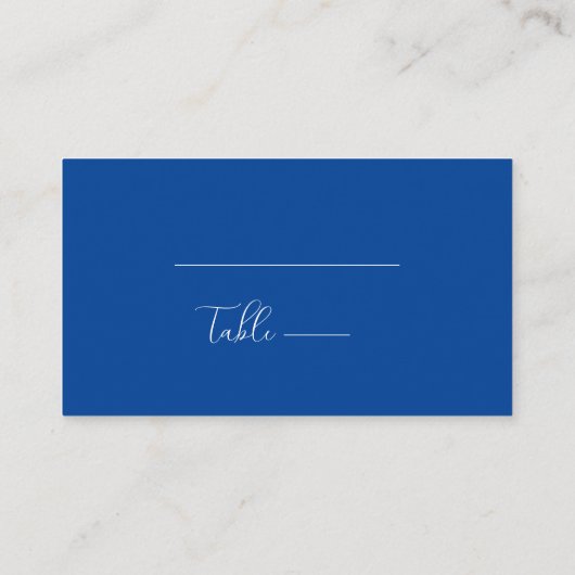 Blauwe mediterrane Tegel en Citrus bruiloft Plaatskaartje (Achterkant)