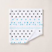 Blauwe meetkunde bad handdoek (Wasdoekje)