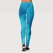 Blauwe meetkunde leggings (Achterkant)