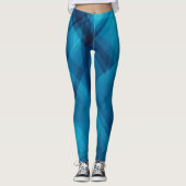 Blauwe meetkunde leggings (Voorkant)