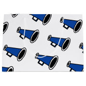 Blauwe megafoon groot cadeauzakje (Voorkant)
