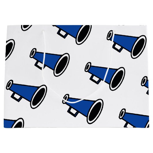 Blauwe megafoon groot cadeauzakje (Voorkant)