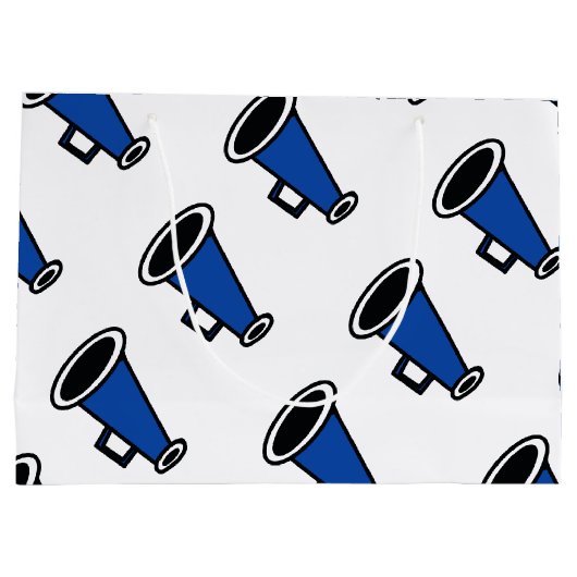 Blauwe megafoon groot cadeauzakje (Achterkant)