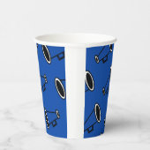Blauwe megafoon papieren bekers (Rechts)