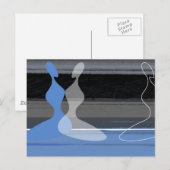 Blauwe meisjes briefkaart (Voorkant / Achterkant)