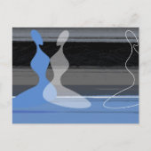 Blauwe meisjes briefkaart (Voorkant)