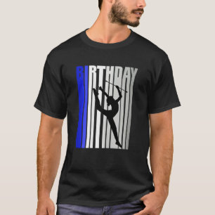 Blauwe Meisjes Ritmische Gymnastiek Baton Twirling T-shirt
