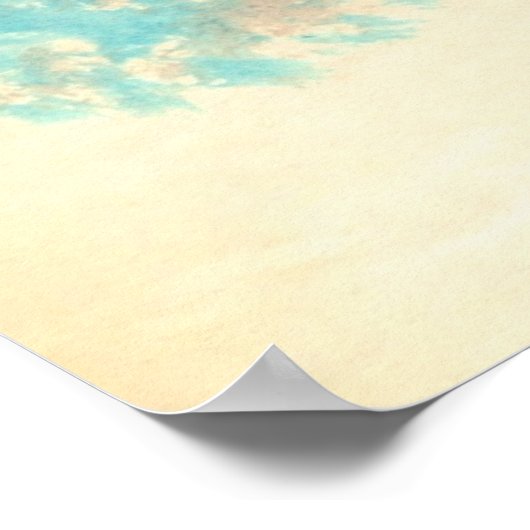 Blauwe meisjesafdrukken poster (Hoek)