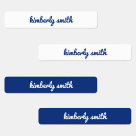 Blauwe meisjesnaamlabels voor school labels