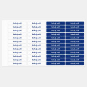 Blauwe meisjesnaamlabels voor school labels (Vel)