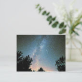 blauwe melkweg briefkaart (Staand voorkant)