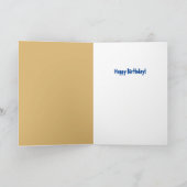 Blauwe melkweg met gouden sterren maakt een witte  kaart (Binnen)