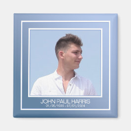 Blauwe Memorial Foto Magneet