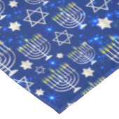 Blauwe Menora Tafelkleed (Gekanteld)