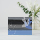 Blauwe mensen briefkaart (Staand voorkant)