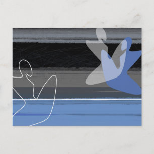 Blauwe mensen briefkaart