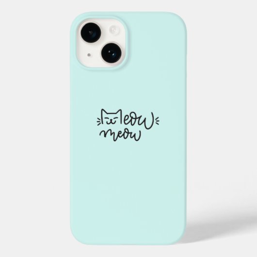 Blauwe Meow telefoonhoes Case-Mate iPhone Case (Achterkant)