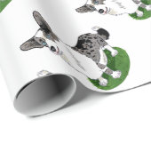 Blauwe merg, Corgi Cardigan. Cadeaupapier (Rol Hoek)