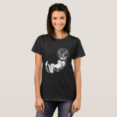 Blauwe merg corgi in de ruimte t-shirt (Voorkant volledig)