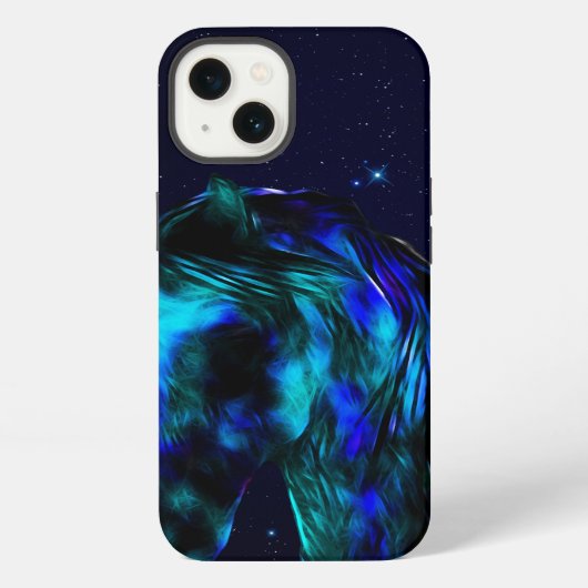 Blauwe merg iPhone hoesje (Achterkant)