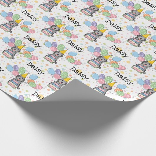 Blauwe Merle Cockapoo Cavapoo Hond Verjaardag Cadeaupapier (Hoek)