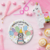 Blauwe Merle Cockapoo Cavapoo Hond Verjaardag Papieren Bordje (Feest)