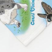 Blauwe merle Corgi met bal Fleece Deken (Hoek)