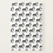 Blauwe Merle Sheltie Hond Met Hondenbot & Naam Planner (Achterkant)