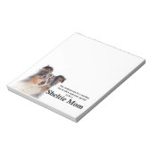 Blauwe Merle Sheltie Moeder Note Pad Notitieblok (Linkerzijde)