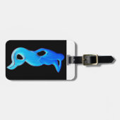 blauwe mermaïde label bagagelabel (Voorkant horizontaal)
