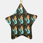 blauwe mermaïde ornament (Links)
