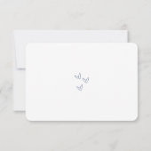 Blauwe met de hand getekende Franse Doodle Menu RS (Achterkant)