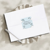 Blauwe met de hand getekende 'Match Made In Heaven Vierkante Sticker