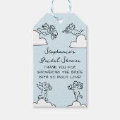 Blauwe met de hand getekende perfecte match Bruids Cadeaulabel (Voorkant)