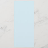 Blauwe met de hand getekende perfecte match bruids menu (Achterkant)