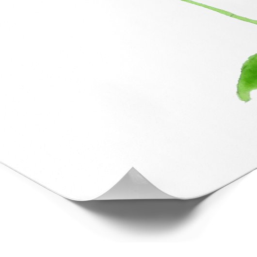 blauwe, met een oogappel poster (Hoek)