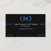 Blauwe metalen cirkels - Eenvoudige cirkels in bla Visitekaartje (Voorkant)