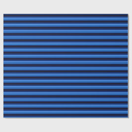 Blauwe metalen horizontale balken cadeaupapier