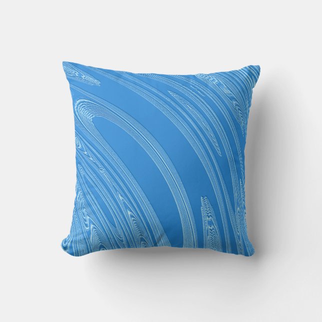 blauwe metalen textuur kussen (Voorkant)