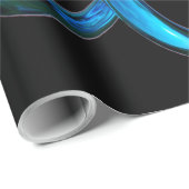 Blauwe metalen torusknoop cadeaupapier (Rol Hoek)