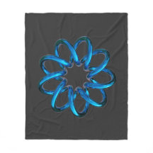 Blauwe metalen torusknoop