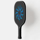 Blauwe metalen torusknoop pickleball paddle (Links)